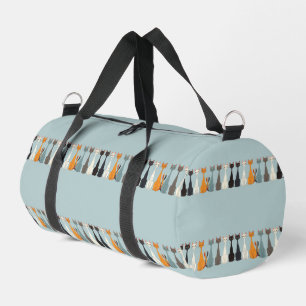 Still Tired Cats - Cat Mom Lover - Blue Graphic Duffle Bag