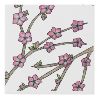Still Under Sakura Faux Canvas Print