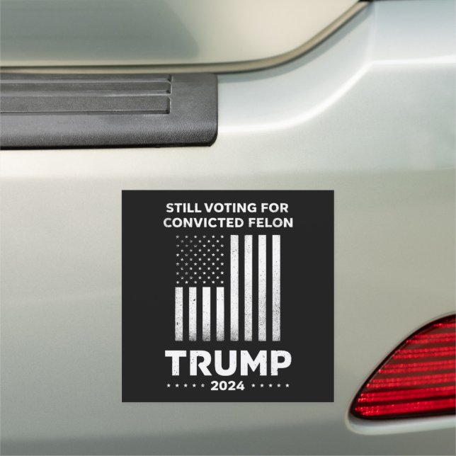 Still Voting for Convicted Felon Trump 2024  Car Magnet (In Situ)