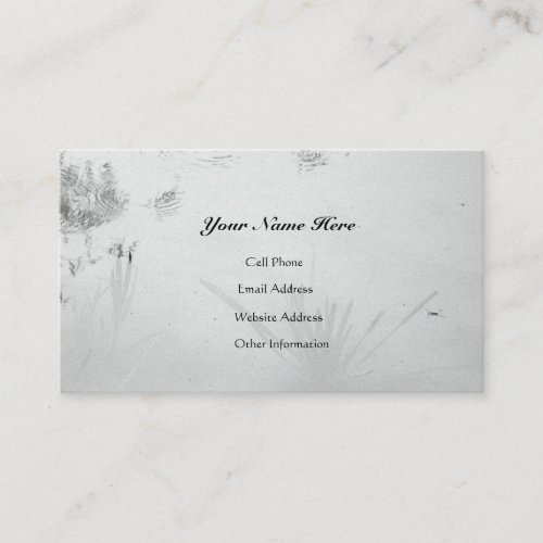 Still Water Reflects/B&amp;W Pond Reflections Business Card