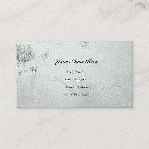 Customizable Still Water Reflects/B&amp;W Pond Reflections Business Card
