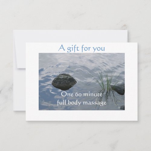 Still Waters Gift Certificate Personalized Invitations