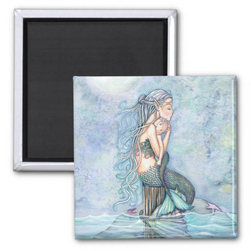 Still Waters Mermaid Mother and Infant Baby Shower Magnet