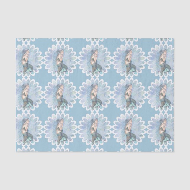 Still Waters Mermaid Mother and Infant Baby Shower Tissue Paper (Front)