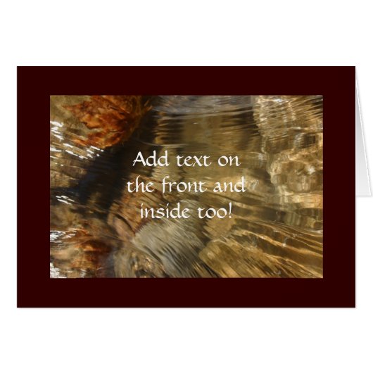 Still waters run deep (Front Horizontal)