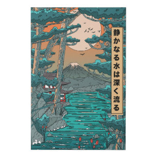 Still waters run deep. faux canvas print