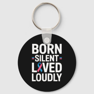 Stillbirth awareness pregnancy baby and infant keychain