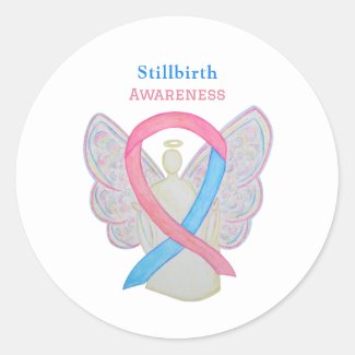 Stillbirth Awareness Ribbon Art Decal Sticker
