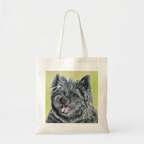 Stiller the Cairn Terrier Painting Tote Bag