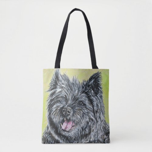 Stiller the Cairn Terrier Painting Tote Bag