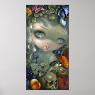 Stilleven I: Slak en Schedel ART PRINT still life