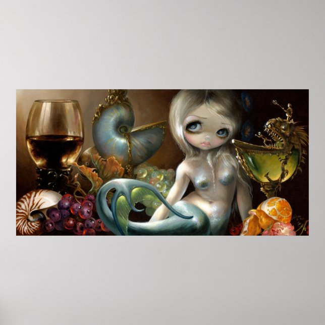Stilleven II: Zeemeermin ART PRINT Mermaid surreal (Front)