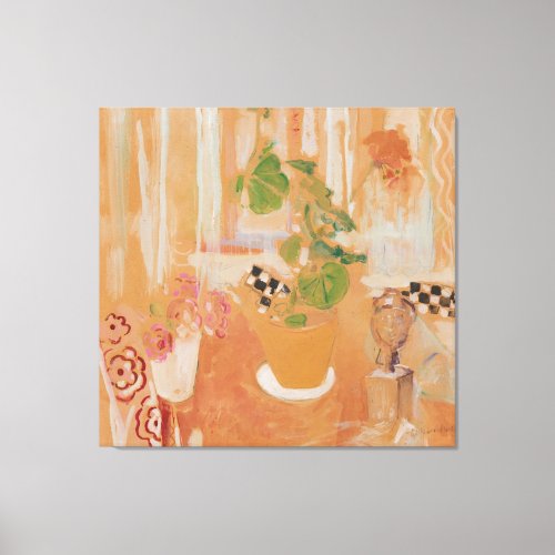 Stillleben mit Bronzekopf Canvas Print