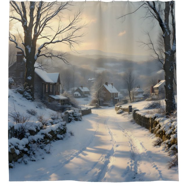 Stillness After Snowfall -  Shower Curtain (Front)
