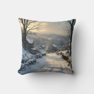Stillness After Snowfall – Winter Landscape Throw Pillow