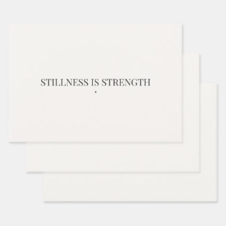 Stillness Is Strength Minimalist Wrapping Paper