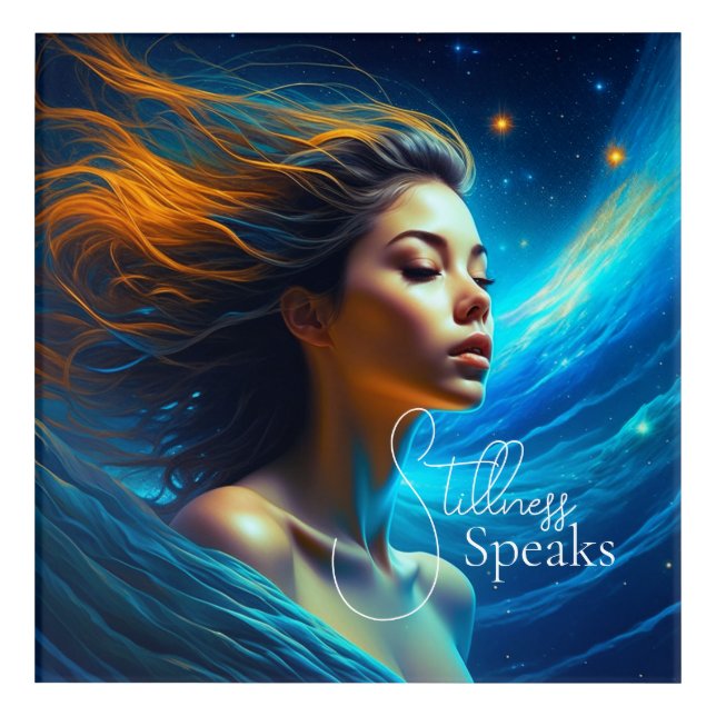 Stillness Speaks | Meditation Celestial Art (Front)