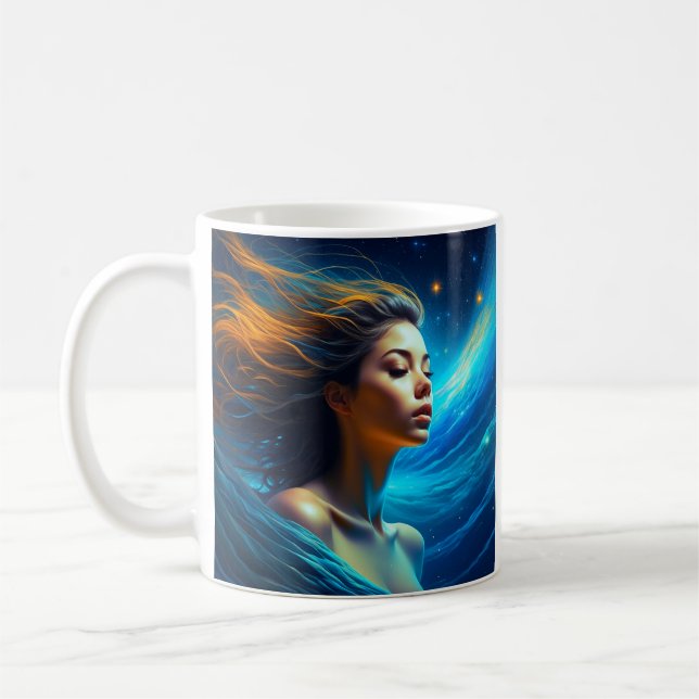 Stillness Speaks | Meditation Celestial Art Coffee Mug (Left)