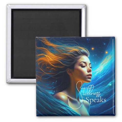 Stillness Speaks  Meditation Celestial Art Magnet