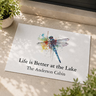 Stillwater Cove Dragonfly Lakehouse Welcome Doormat