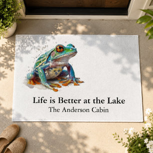 Stillwater Cove Frog Lakehouse Welcome Doormat