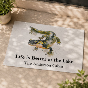 Stillwater Cove Spotted Salamander Lake Welcome Doormat