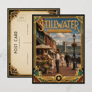 Stillwater Minnesota Vintage Art Deco Golden Age Postcard
