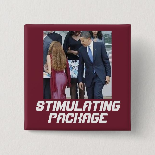 Stimulating Package Pinback Button (Front)
