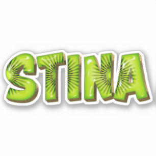 Stina Name Kiwi Design Decal Sticker