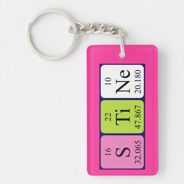 Stine periodic table name keyring (Front)