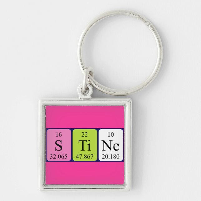 Stine periodic table name keyring (Front)