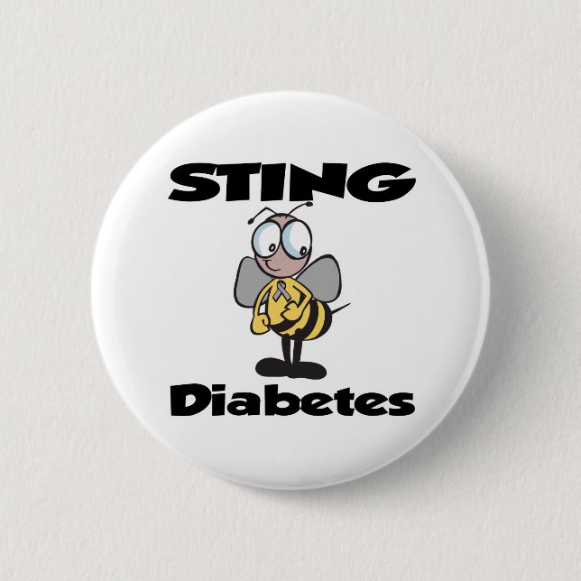 STING Diabetes Pinback Button (Front)