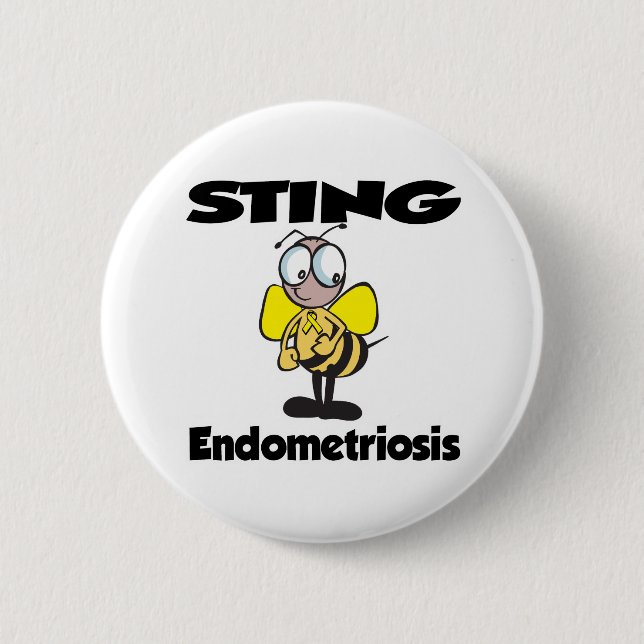 STING Endometriosis Pinback Button (Front)