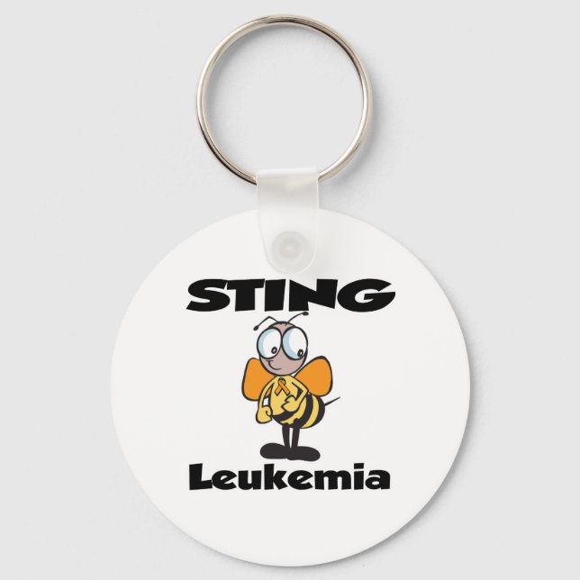 STING Leukemia (orange) Keychain (Front)