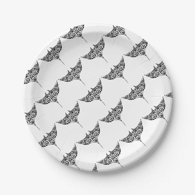 sting-ray ideas paper plates (Front)