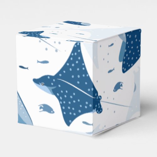 Sting ray manta ray fish pattern favor boxes