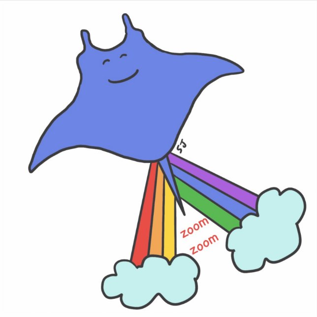 Sting ray zoom zoom sticker (Front)