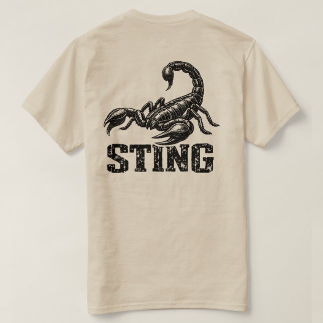 “Sting” Scorpion Graphic T-Shirt  (Design Back)
