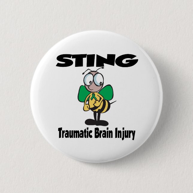 STING Traumatic Brain Injury Button (Front)
