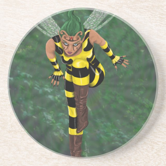 Stinger Round Drink Coaster (Front)