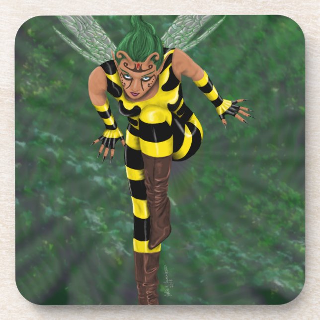 Stinger Square Drink Coaster (Front)