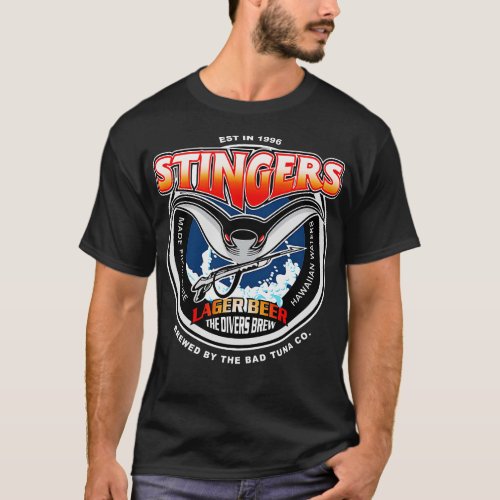 Stingers Lager Beer Divers Brew T_Shirt
