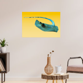 Stingray - Abstract Design - Cut out of a photo |  Poster