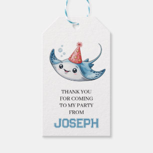 Stingray Birthday Party  Gift Tags