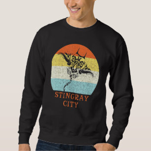 Stingray City Cayman Vintage Retro Stingray Vacati Sweatshirt