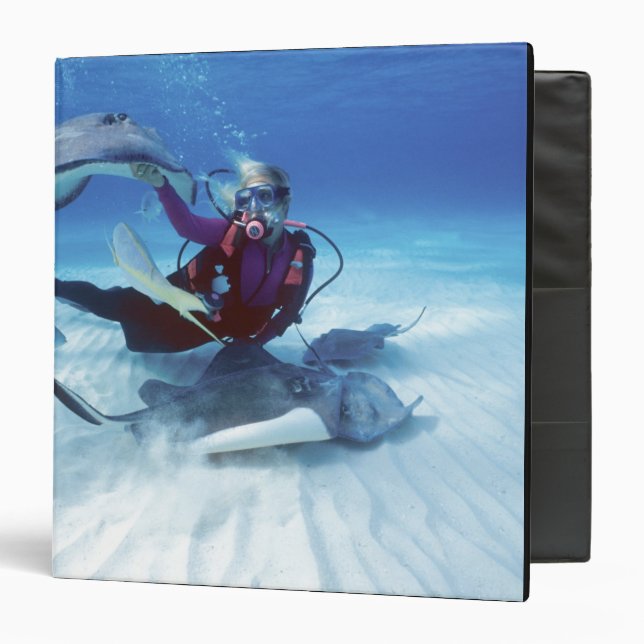 Stingray City, Grand Cayman, Cayman Islands, 3 Ring Binder (Front/Inside)