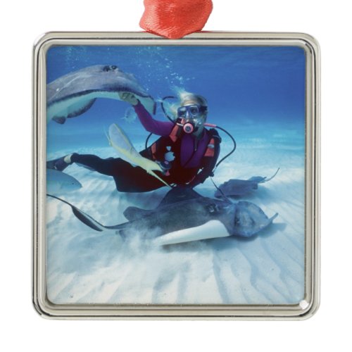 Stingray City, Grand Cayman, Cayman Islands, Metal Ornament