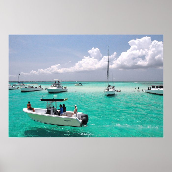 Stingray City Grand Cayman Islands Poster