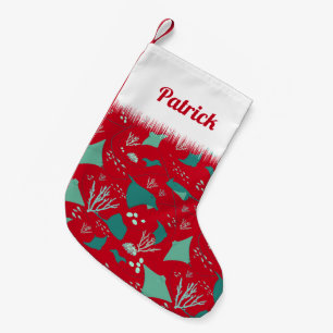 Stingray Coral Reef Diving Ocean Themed Small Christmas Stocking