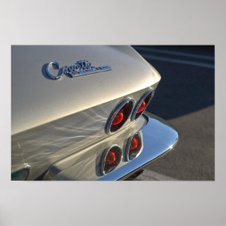 Stingray Corvette Taillights - Orange County Poster